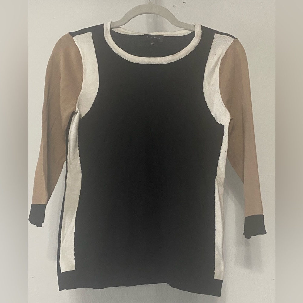 The Limited Colorblock 3/4 Sleeve Sweater